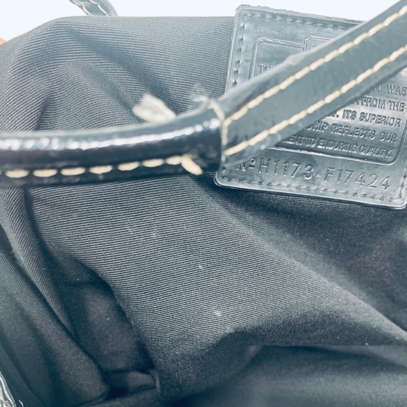 Coach Canvas Signature Print Stripe Shoulder Bag - Picture 12 of 16